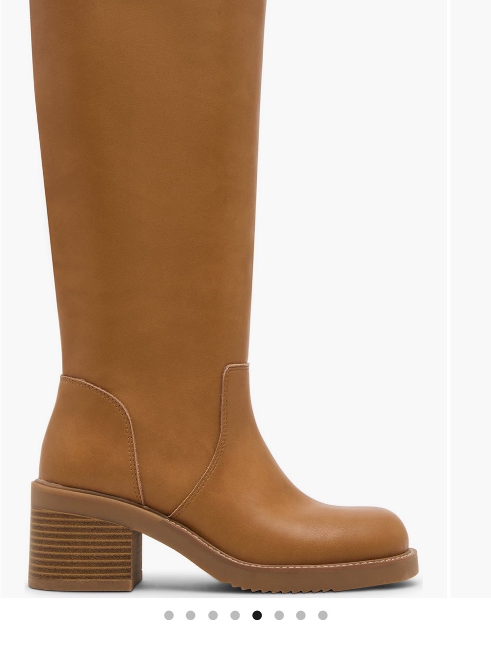 Madden Girl Momentoo Tan Block Heel Boot